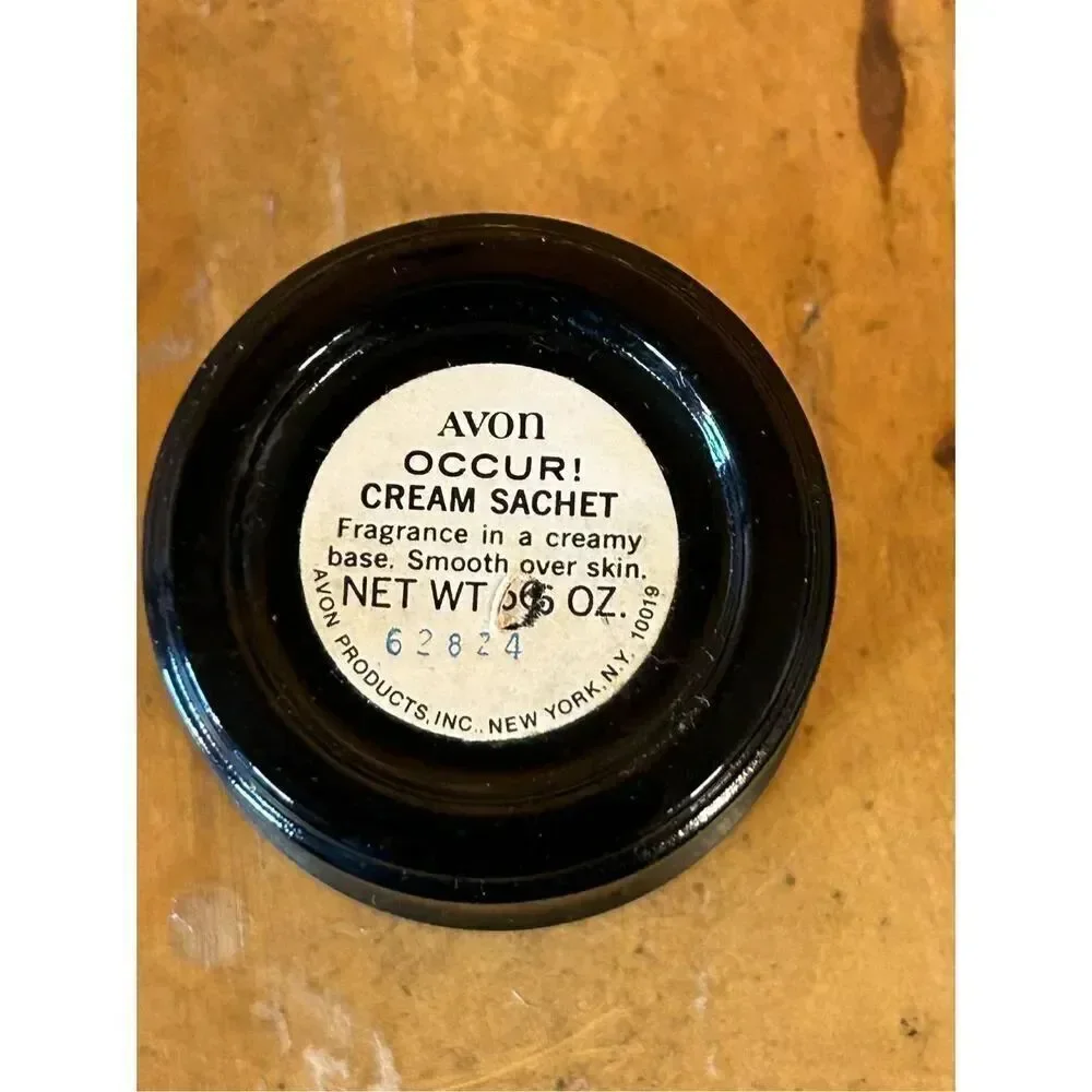 Vintage Avon OCCUR! Cream Sachet Jar (8270)